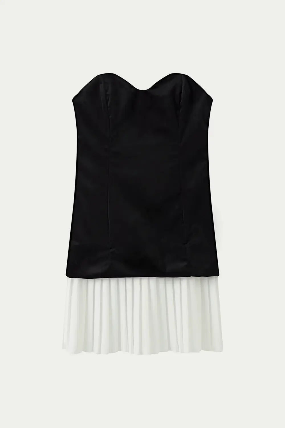 open lace back dress Edeline Polka Dot Off-Shoulder Pleated Mini Dress in White main image 1
