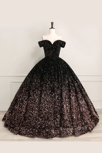 Elegant Dream Palace Style Sequined Evening Dress