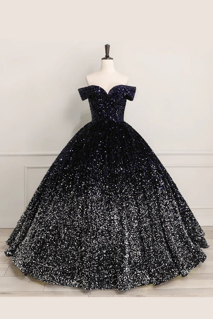 Elegant Dream Palace Style Sequined Evening Dress