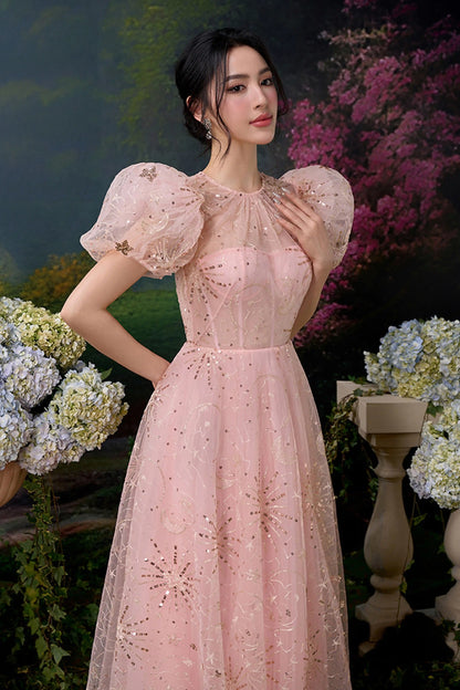 Elegant Princess Shiny Tulle Evening Dress