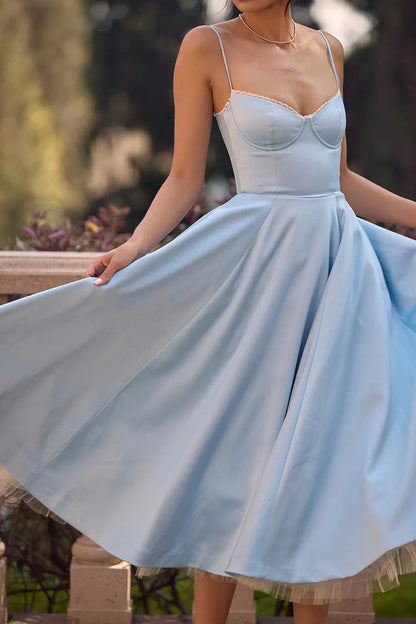 French Elegant Tulle Sling Midi Skirt