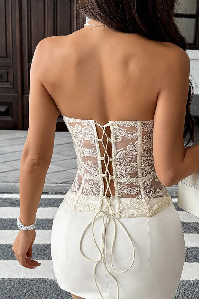 French Embroidered Corset Top