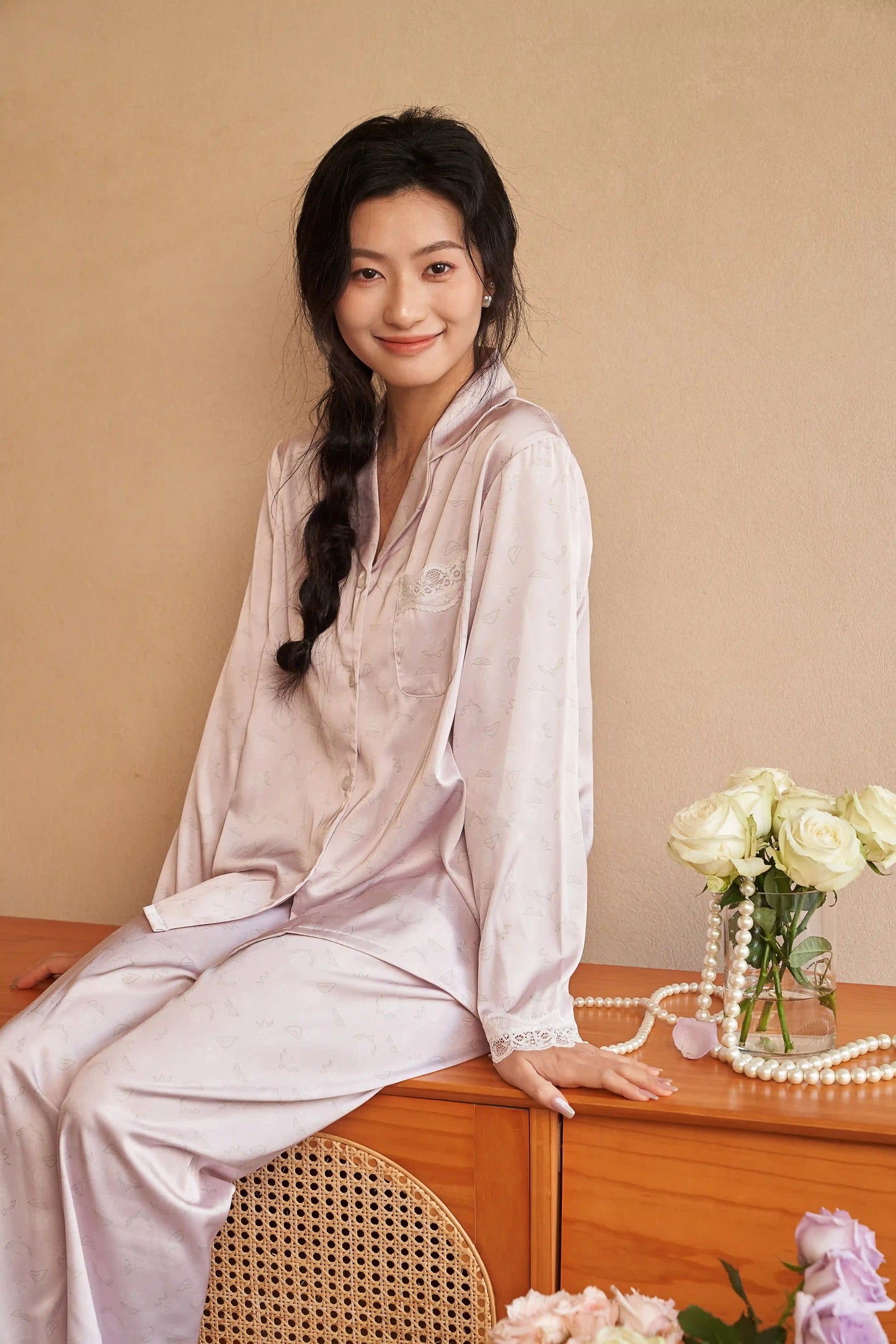 Oriental lace pajamas - Qingfengmingyue