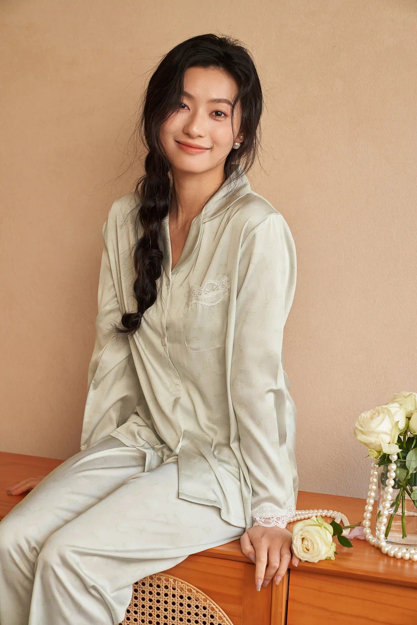 Oriental lace pajamas - Qingfengmingyue