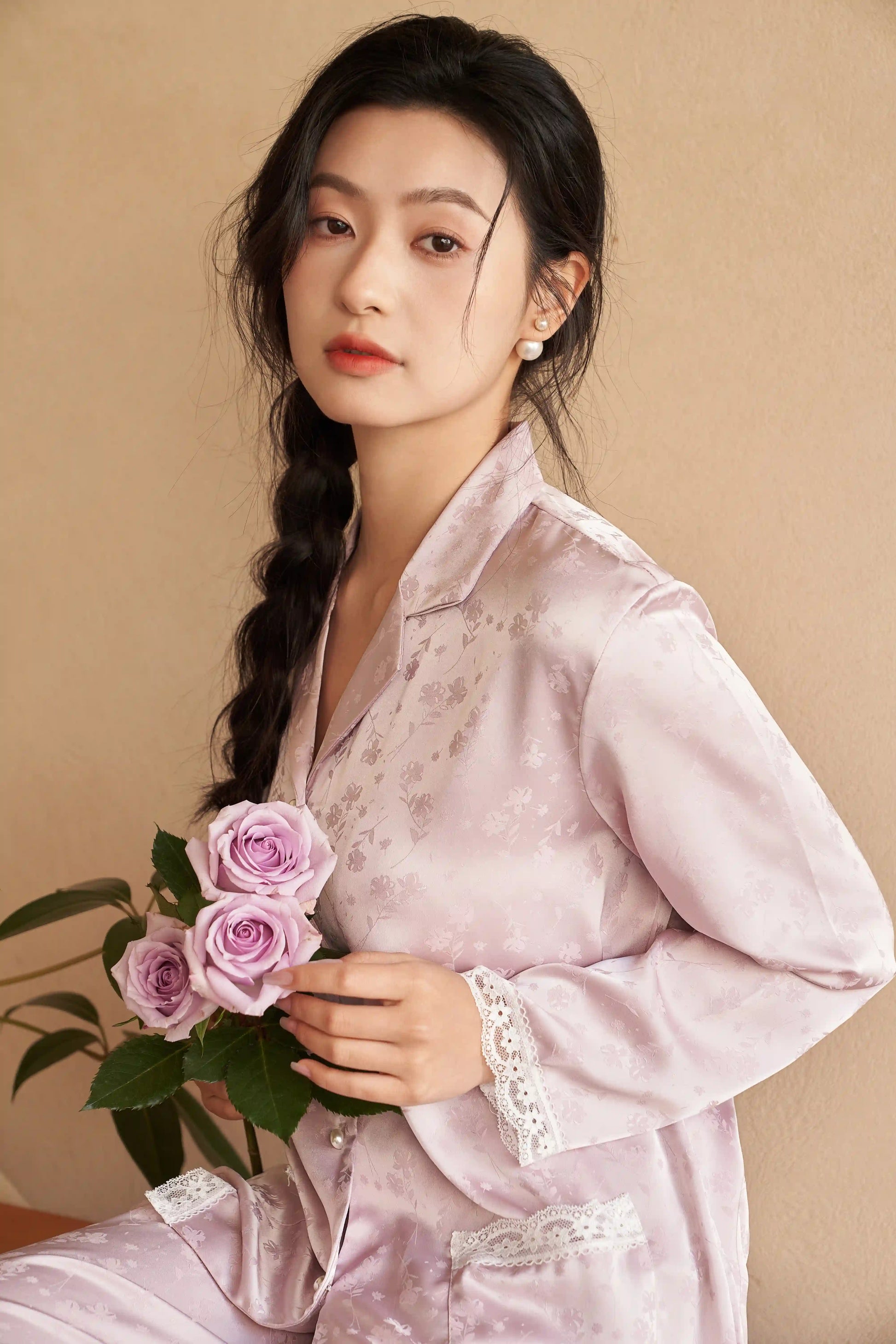 Oriental lace pajamas - Dreaming of Flowers