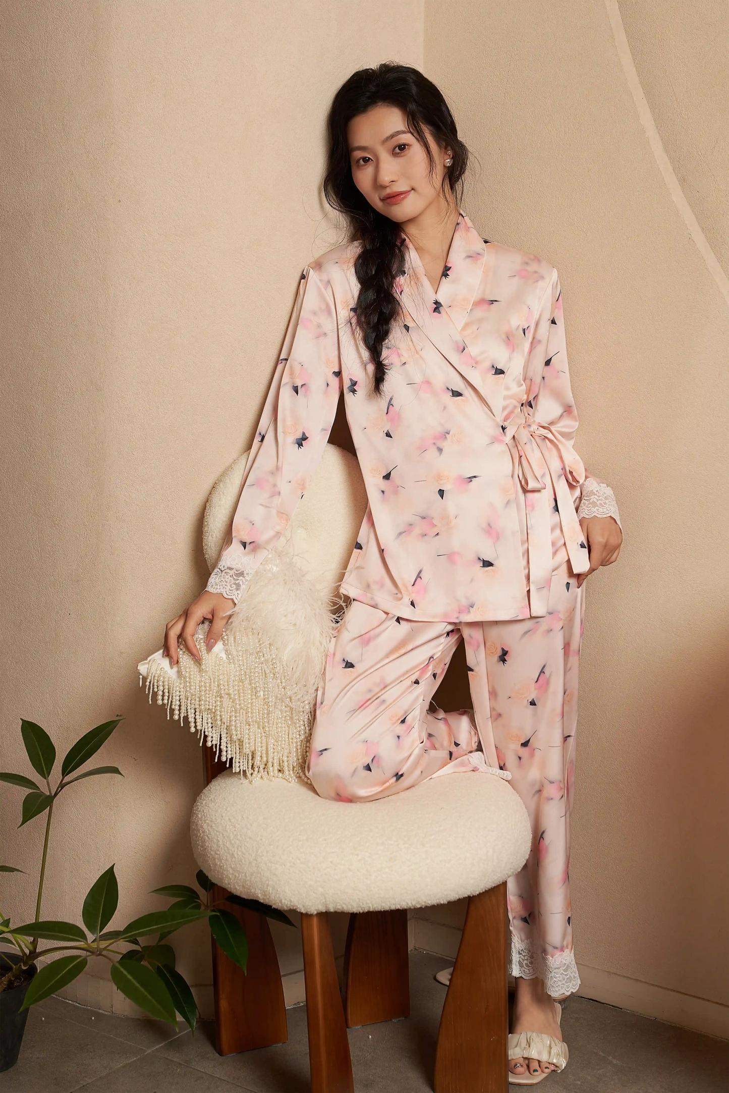 Oriental lace pajamas - Qionghua Sleeping Dream