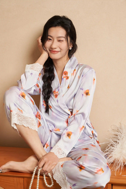 Oriental lace pajamas - Qionghua Sleeping Dream