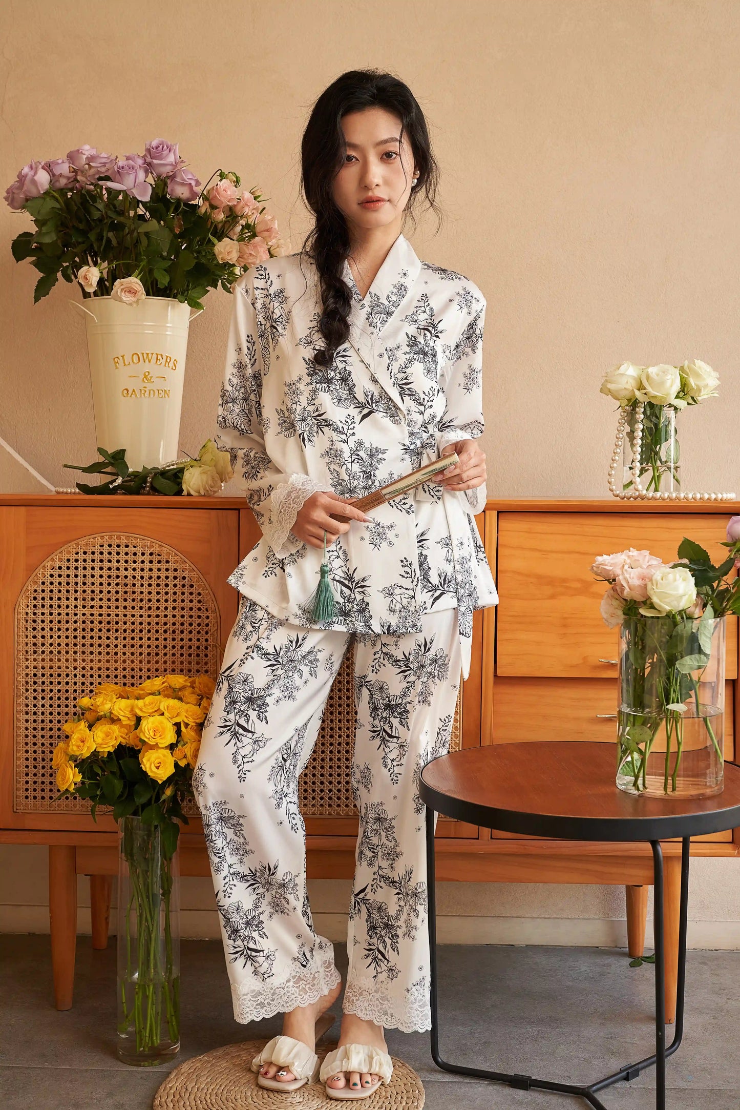 Oriental lace pajamas - Qionghua Sleeping Dream - Special style