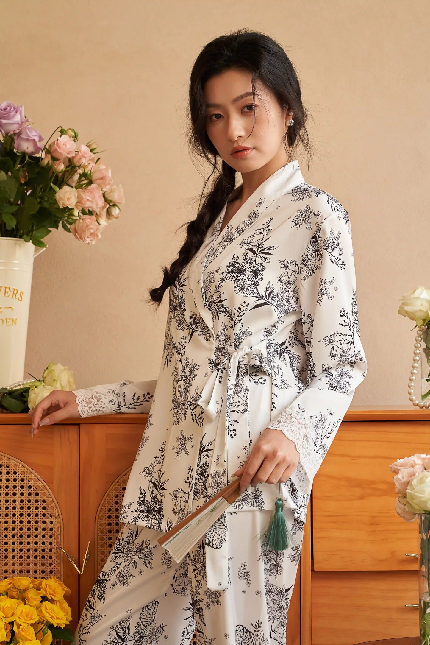 Oriental lace pajamas - Qionghua Sleeping Dream - Special style