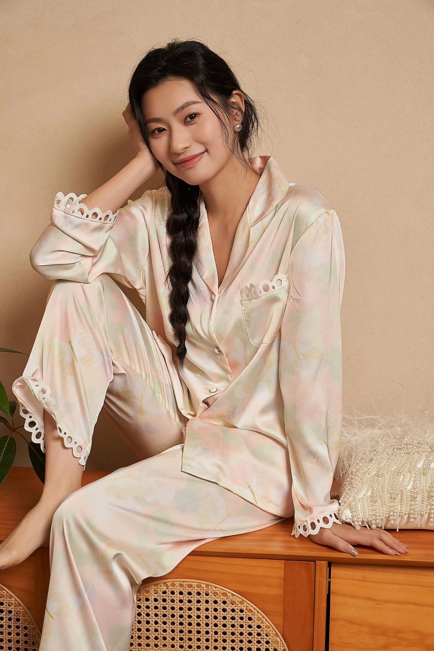 Oriental lace pajamas - Yunjin Butterfly Dance