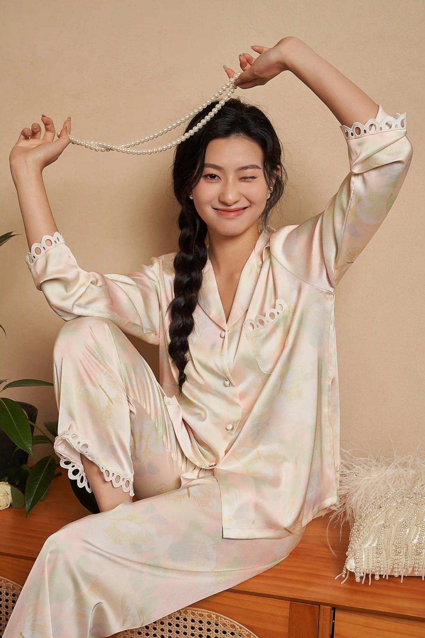 Oriental lace pajamas - Yunjin Butterfly Dance