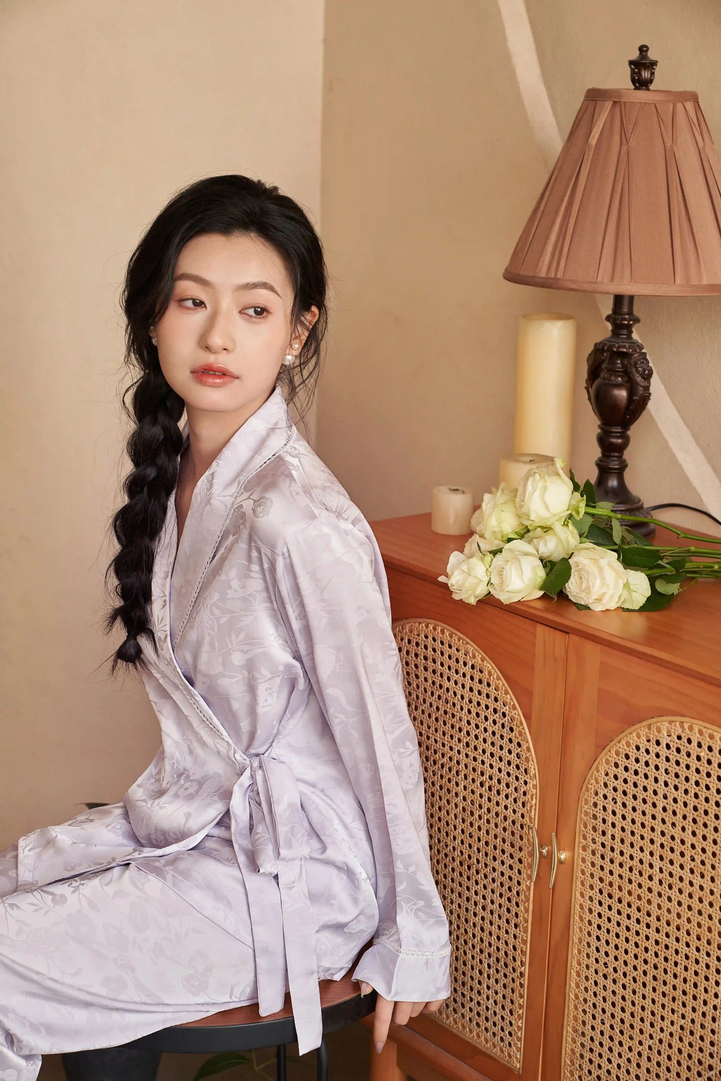 Oriental style pajamas - The beauty of ancient rhyme - Purple