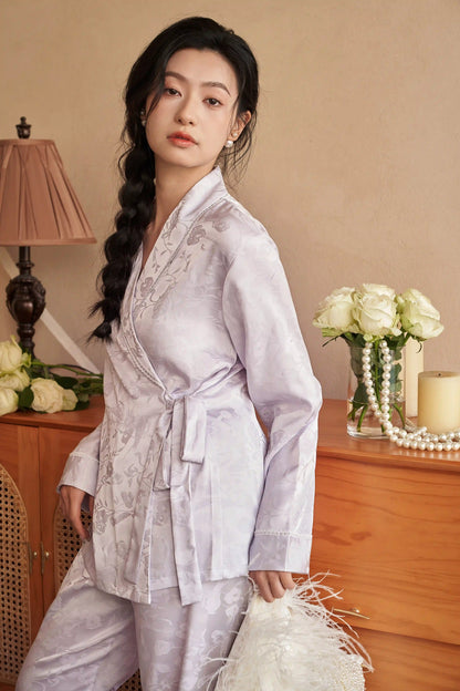 Oriental style pajamas - The beauty of ancient rhyme - Purple