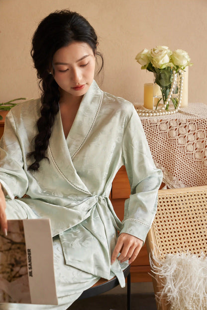 Oriental style pajamas - The beauty of ancient rhyme - Green