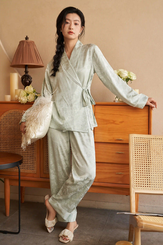 Oriental style pajamas - The beauty of ancient rhyme - Green