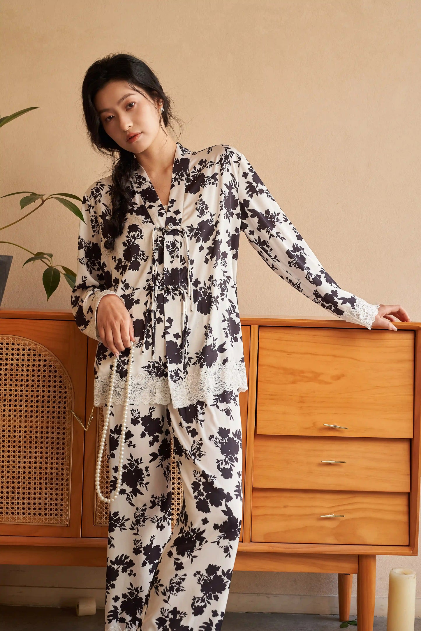 Oriental style pajamas - floral fragrance Special edition - Special style