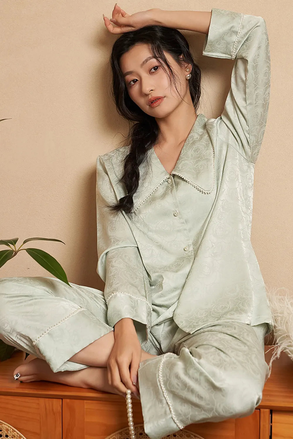 Oriental style pajamas - Scroll of Mountain and Water