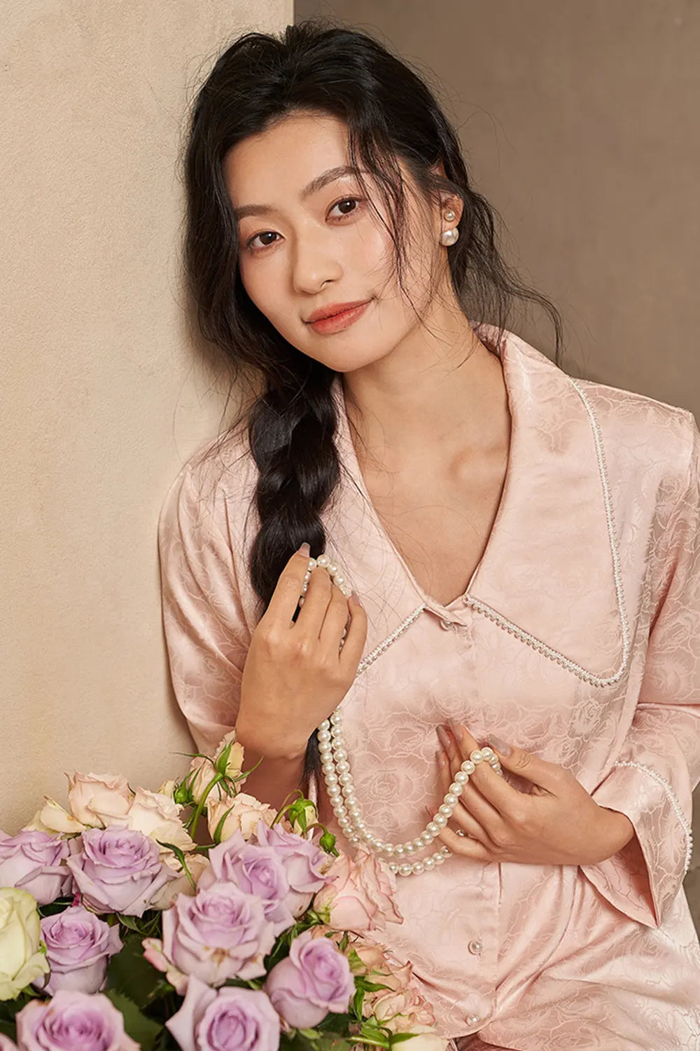 Oriental style pajamas - Scroll of Mountain and Water