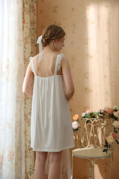 Simple and sweet Suspender nightgown/Home wear