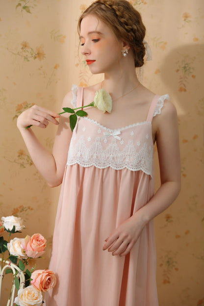 Simple and sweet Suspender nightgown/Home wear