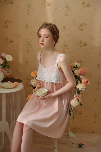 Simple and sweet Suspender nightgown/Home wear