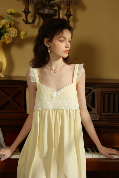 Simple and sweet Suspender nightgown/Home wear